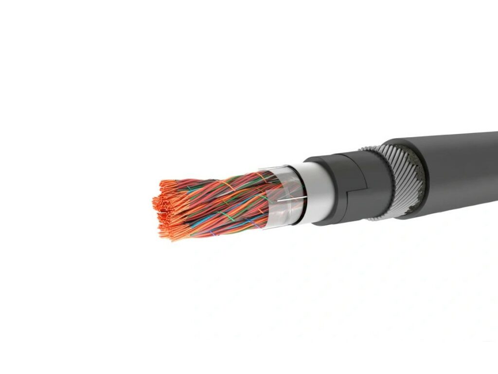 Кабель городской телефонный 200 кВ 10 2 мм2 медь ТППэпмЗБбШп