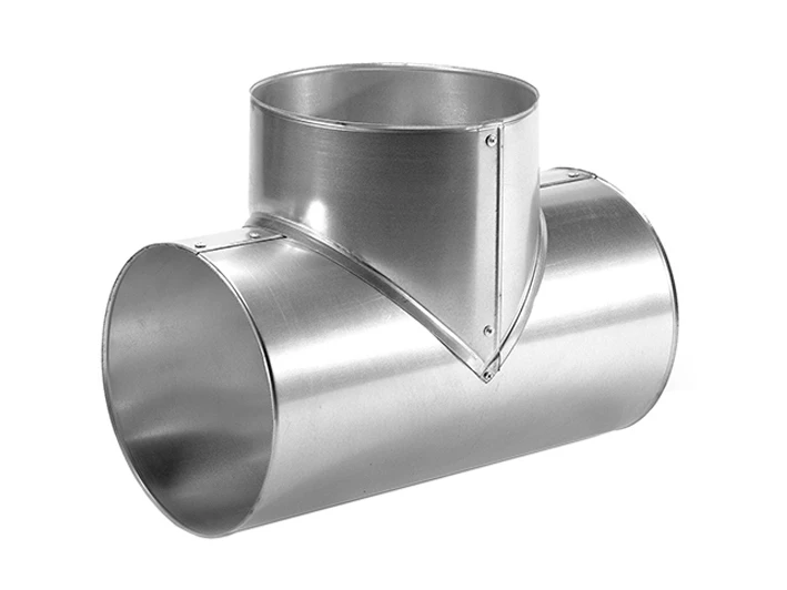 Тройник кожуха из зеркальной нержавеющей стали 910 мм